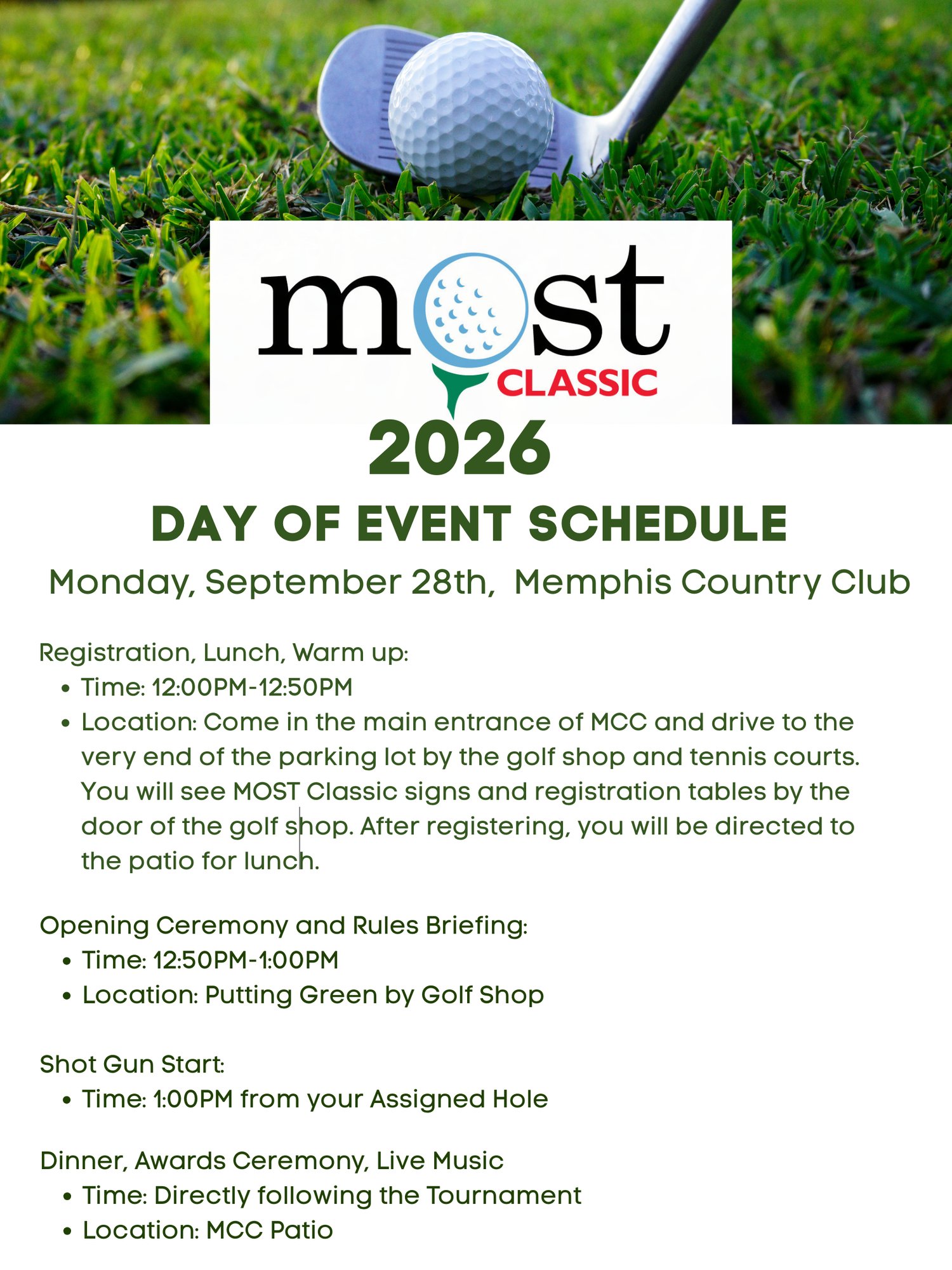 2025 Day of Event Schedule